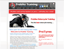 Tablet Screenshot of probiketraining.com